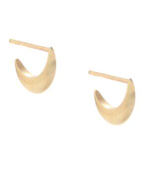 NWT! $965 Dan-Yell Rascoe "Tiny Lua Hoops" 10K yellow gold huggies earrings